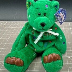 Limited Treasures Holiday Edition 1999 Green Collectible Bear Plush
